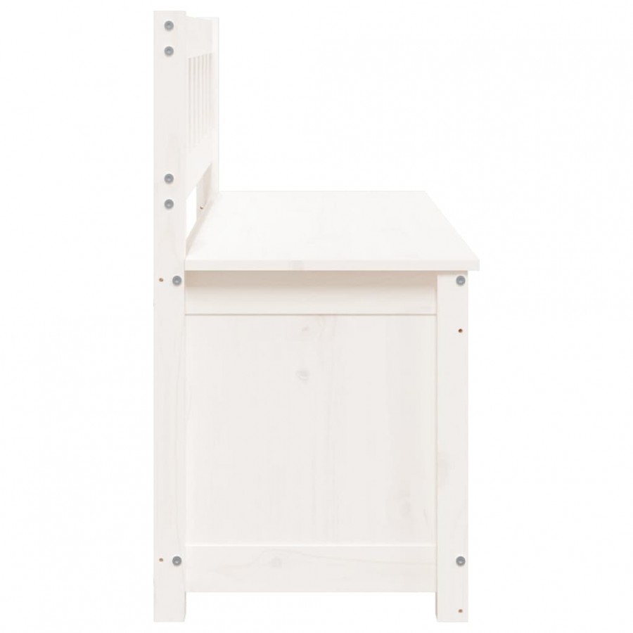 Banc Blanc 110x41x76,5 cm Bois de pin massif Banc Blanc 110x41x76,5 cm Bois de pin massif