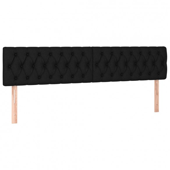 Cadre de lit avec matelas Noir 180x200 cm Tissu