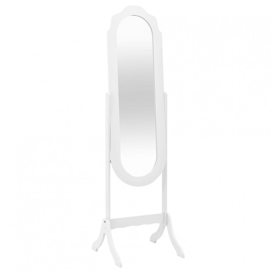 Miroir sur pied blanc 45,5x47,5x160 cm bois d'ingénierie