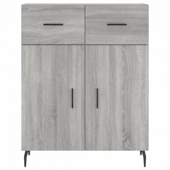 Buffet haut Sonoma gris 69,5x34x180 cm Bois d'ingénierie