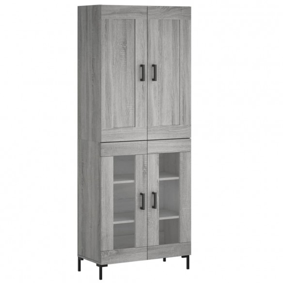 Buffet haut Sonoma gris 69,5x34x180 cm Bois d'ingénierie