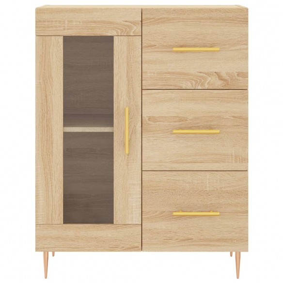 Buffet haut Chêne sonoma 69,5x34x180 cm Bois d'ingénierie