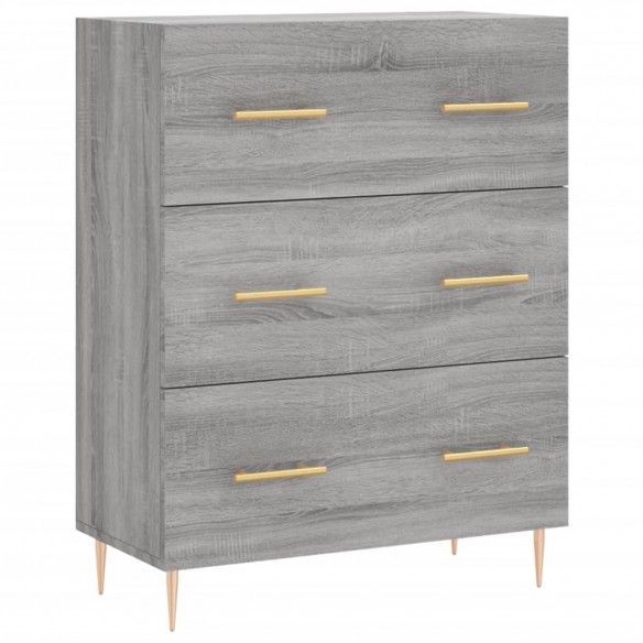 Buffet haut Sonoma gris 69,5x34x180 cm Bois d'ingénierie