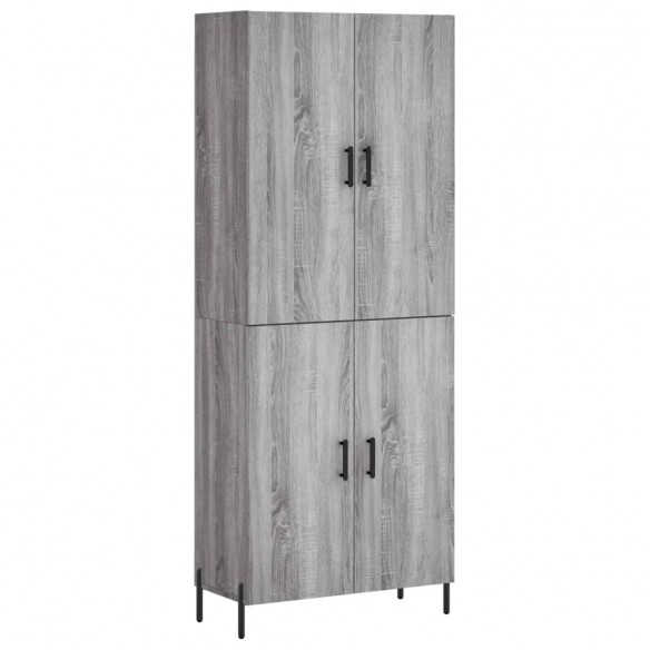 Buffet haut Sonoma gris 69,5x34x180 cm Bois d'ingénierie