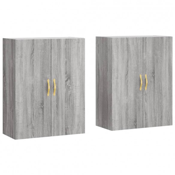 Armoires murales 2 pcs sonoma gris 69,5x34x90 cm