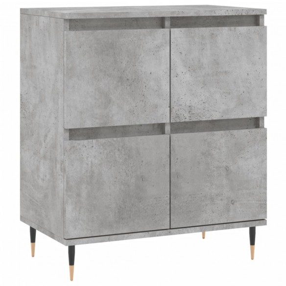 Buffets 3 pcs gris béton bois d'ingénierie