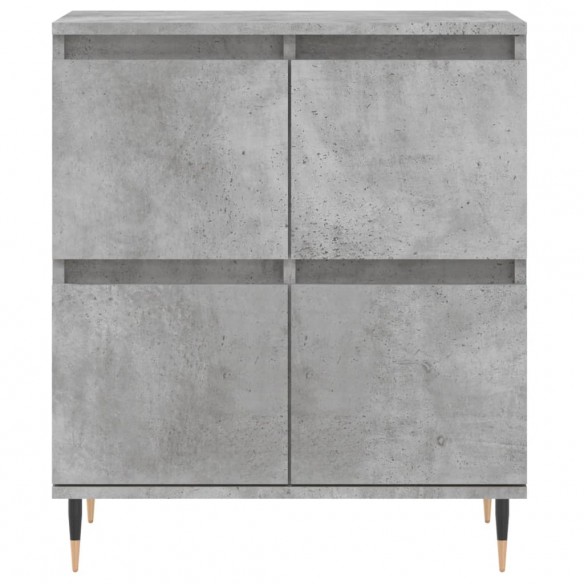 Buffets 3 pcs gris béton bois d'ingénierie