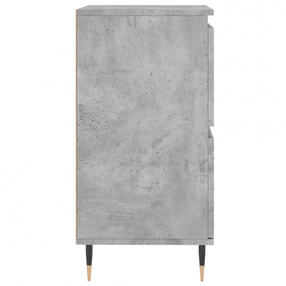 Buffets 3 pcs gris béton bois d'ingénierie