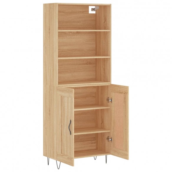 Buffet haut Chêne sonoma 69,5x34x180 cm Bois d'ingénierie