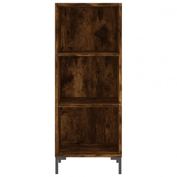 Buffet haut Chêne fumé 34,5x32,5x180 cm Bois d'ingénierie