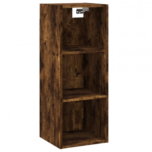 Buffet haut Chêne fumé 34,5x32,5x180 cm Bois d'ingénierie