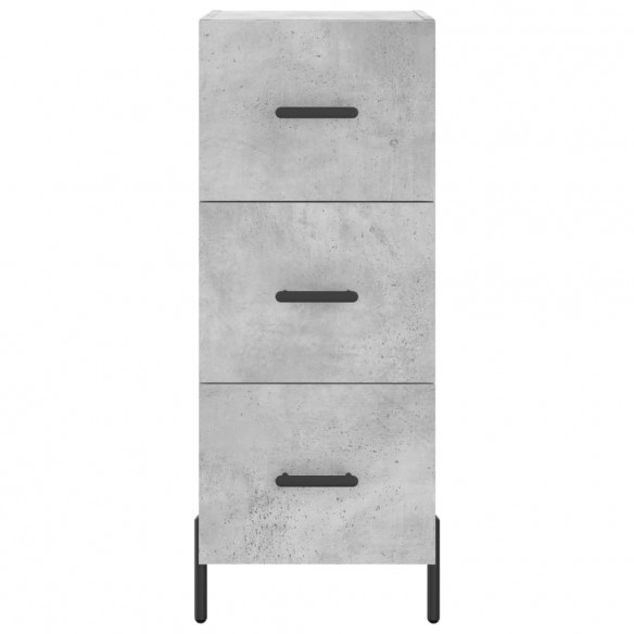 Buffet haut Gris béton 34,5x34x180 cm Bois d'ingénierie