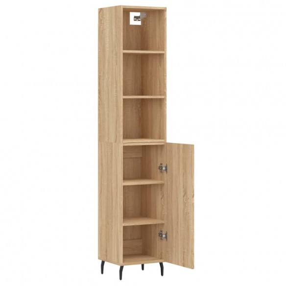 Buffet haut Chêne sonoma 34,5x34x180 cm Bois d'ingénierie