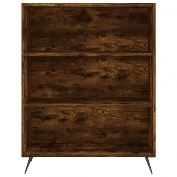 Buffet chêne fumé 69,5x32,5x180 cm bois d'ingénierie