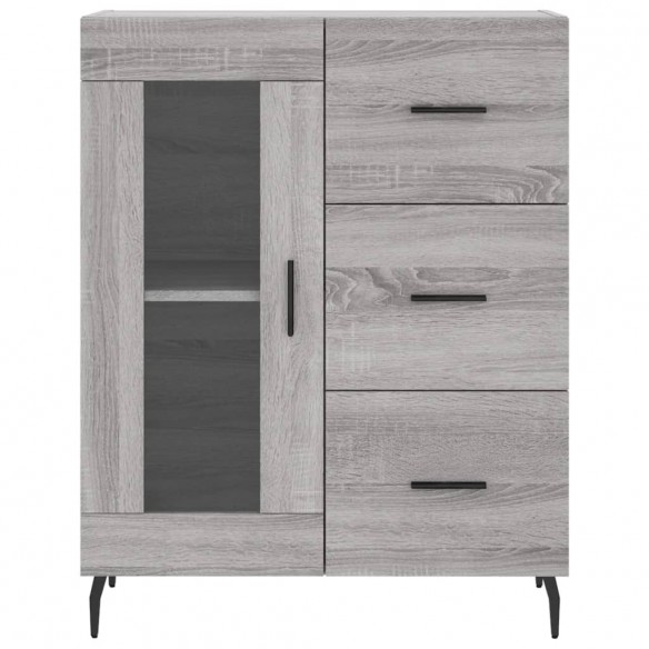 Buffet haut Sonoma gris 69,5x34x180 cm Bois d'ingénierie