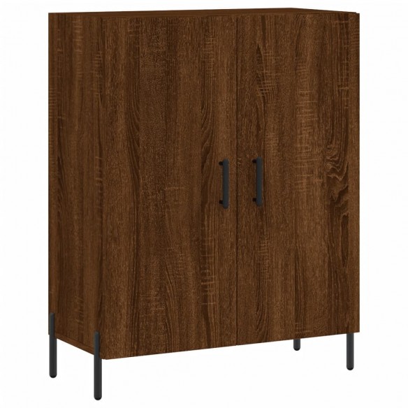 Buffet haut Chêne marron 69,5x34x180 cm Bois d'ingénierie