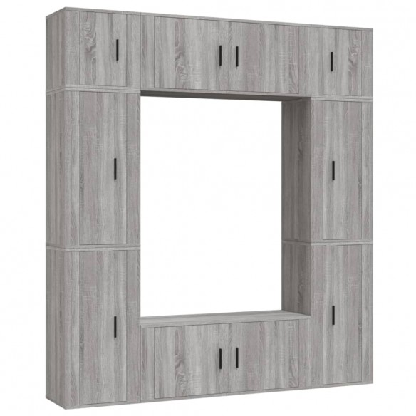 Ensemble de meubles TV 8 pcs Sonoma gris Bois d'ingénierie