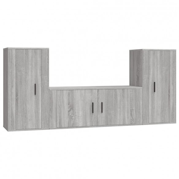 Ensemble de meubles TV 3 pcs Sonoma gris Bois d'ingénierie