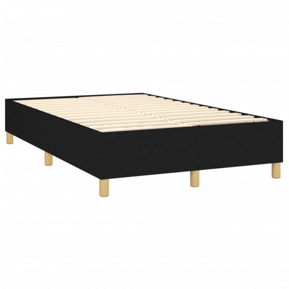 Cadre de lit et matelas et LED Noir 120x200 cm Tissu