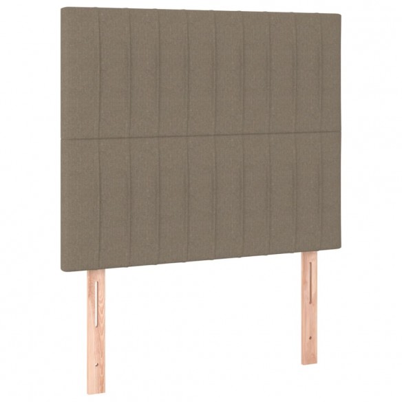 Tête de lit à LED Taupe 100x5x118/128 cm Tissu