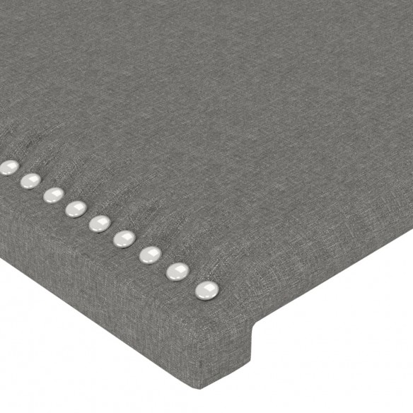 Tête de lit à LED Gris foncé 100x5x78/88 cm Tissu