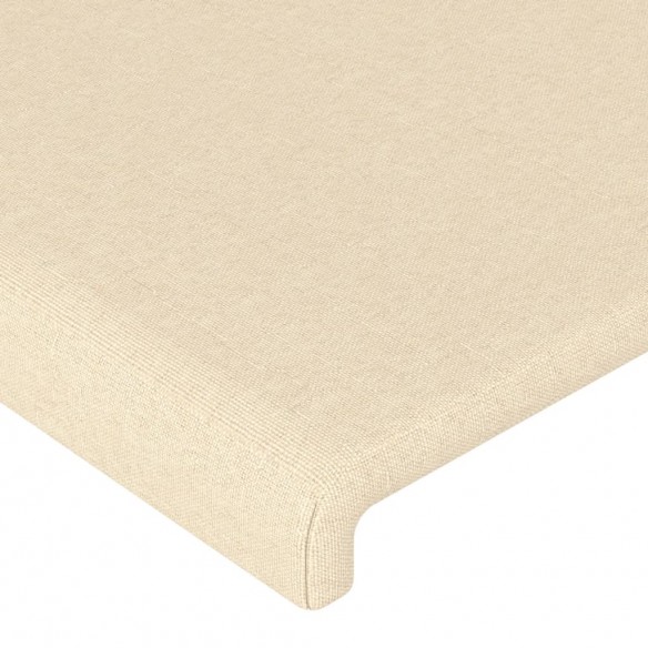 Tête de lit à LED Crème 100x5x78/88 cm Tissu