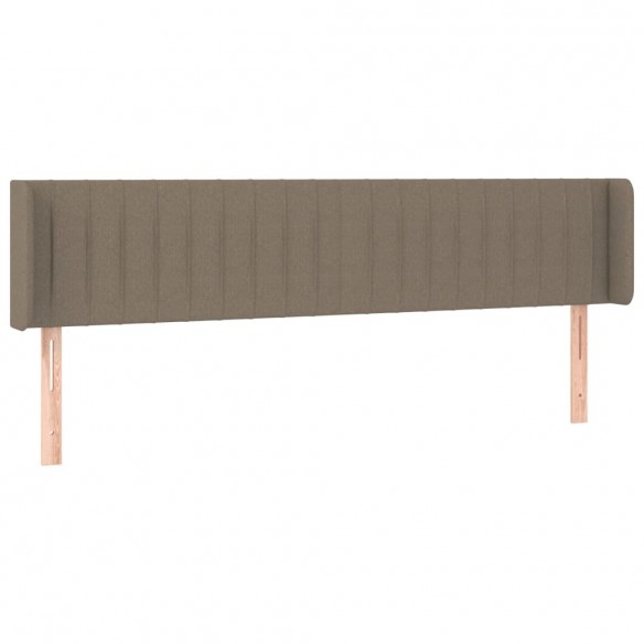 Tête de lit avec oreilles Taupe 203x16x78/88 cm Tissu