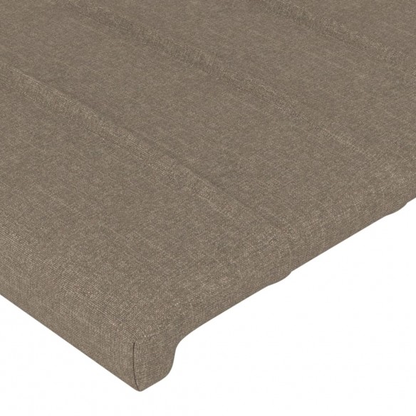 Tête de lit avec oreilles Taupe 203x16x78/88 cm Tissu