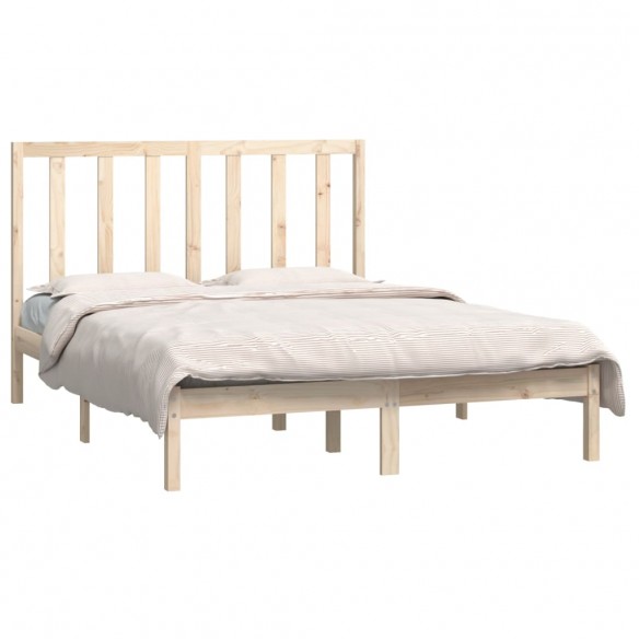 Cadre de lit bois de pin massif 135x190 cm double