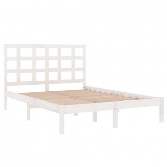 Cadre de lit Blanc Bois massif 120x200 cm