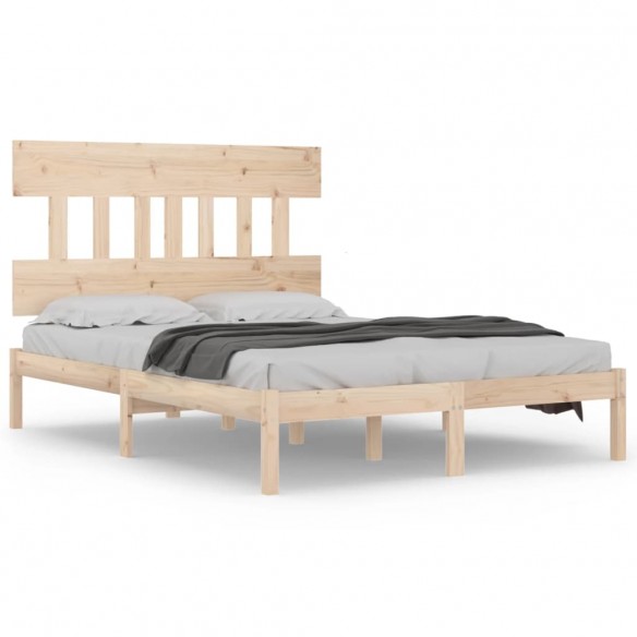 Cadre de lit bois massif 135x190 cm double