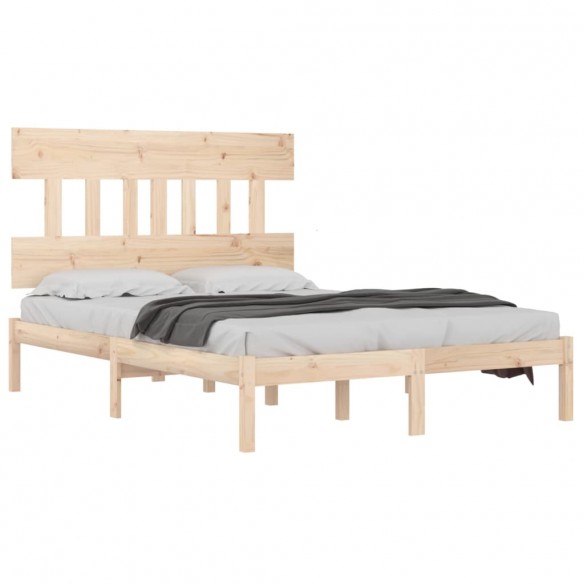 Cadre de lit bois massif 135x190 cm double