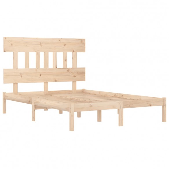 Cadre de lit bois massif 135x190 cm double