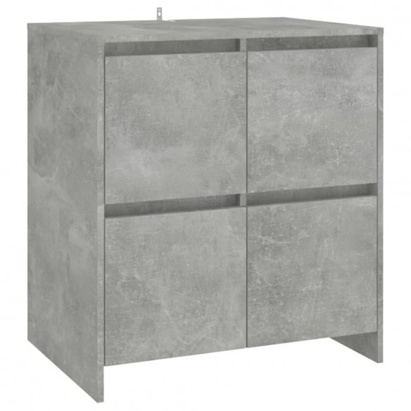 Buffets 3 pcs Gris béton Bois d'ingénierie