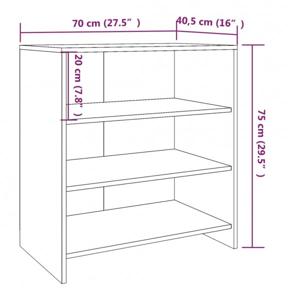 Buffets 3 pcs Gris béton Bois d'ingénierie