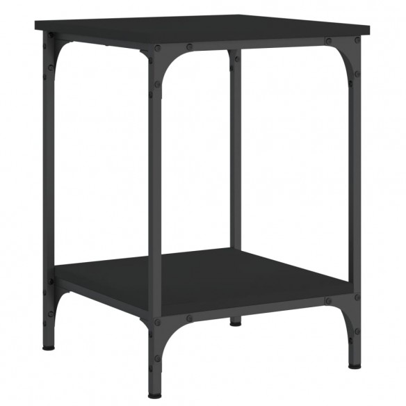 Table basse noir 40x40x55 cm bois d'ingénierie