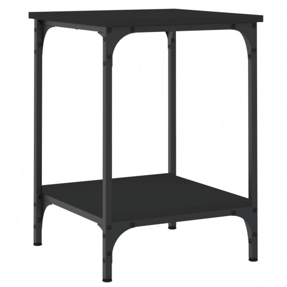 Table basse noir 40x40x55 cm bois d'ingénierie