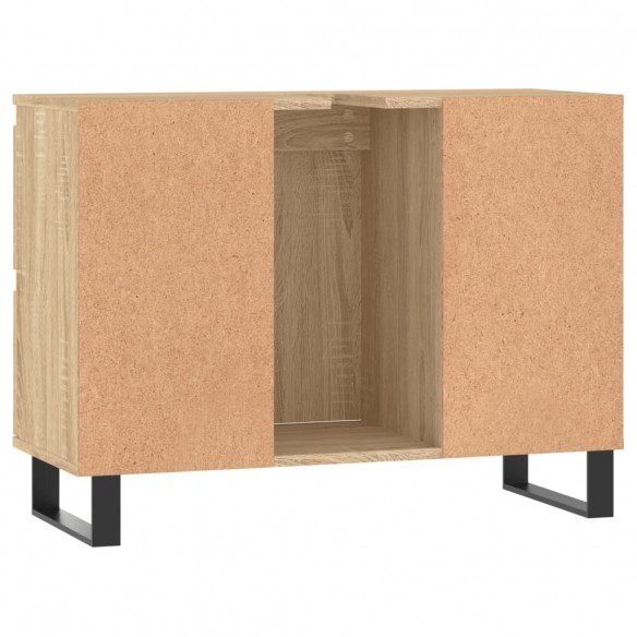 Armoire salle de bain chêne sonoma 80x33x60cm bois d'ingénierie