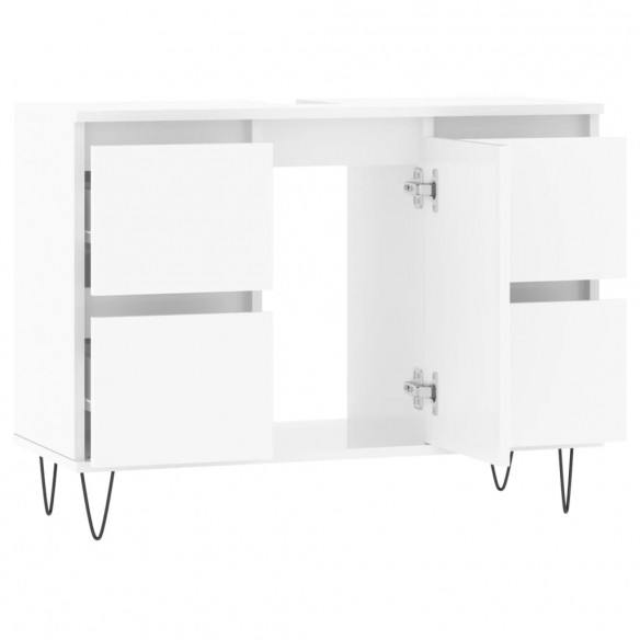 Armoire de salle de bain blanc brillant 80x33x60 cm