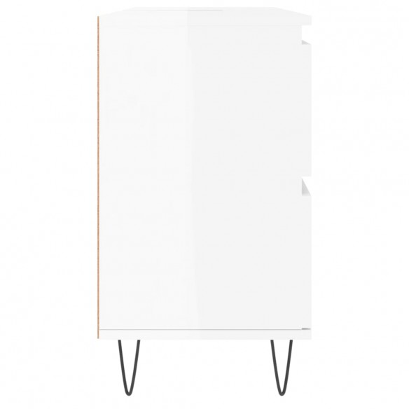 Armoire de salle de bain blanc brillant 80x33x60 cm