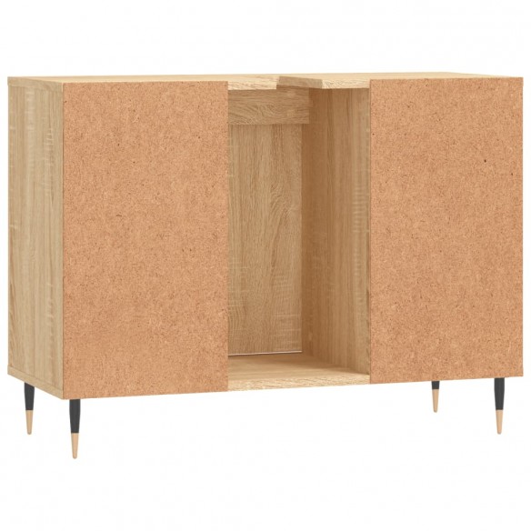 Armoire salle de bain chêne sonoma 80x33x60cm bois d'ingénierie