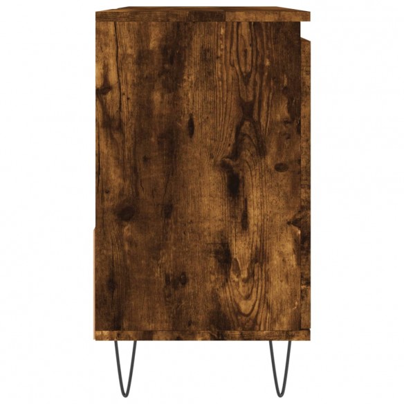 Armoire de bain chêne fumé 65x33x60 cm bois d'ingénierie