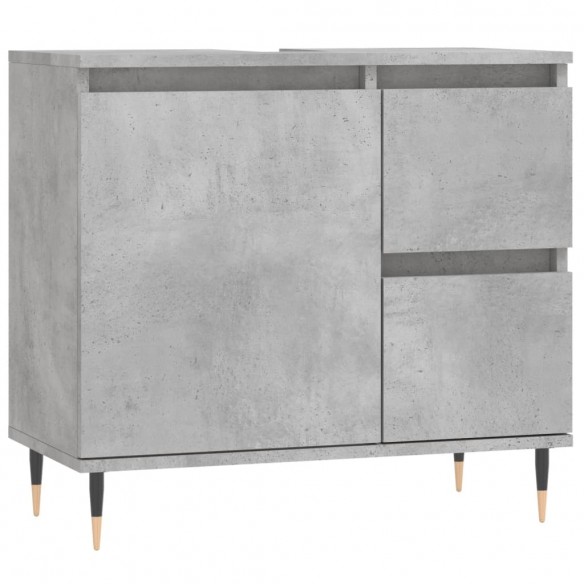 Armoire de salle de bain gris béton 65x33x60 cm