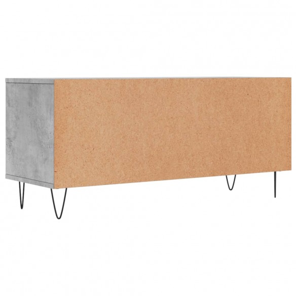 Meuble TV gris béton 100x34,5x44,5 cm bois d'ingénierie