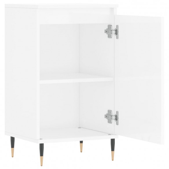 Buffets 2 pcs blanc brillant 40x35x70 cm bois d'ingénierie