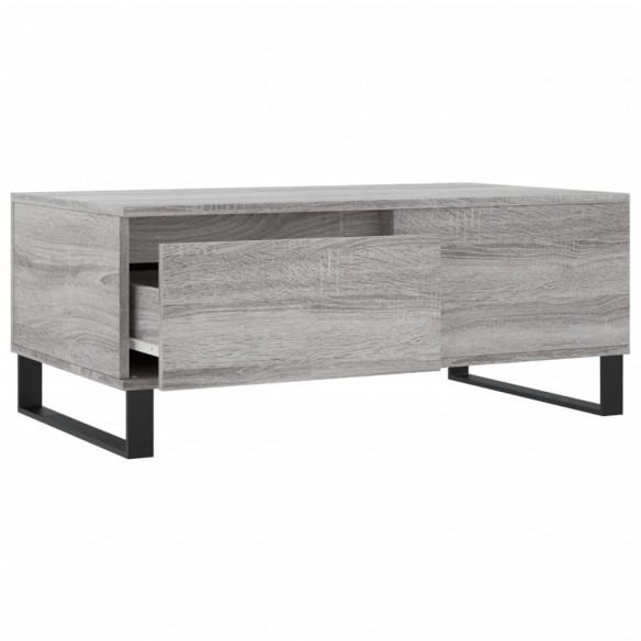 Table basse Sonoma gris 90x50x36,5 cm Bois d'ingénierie