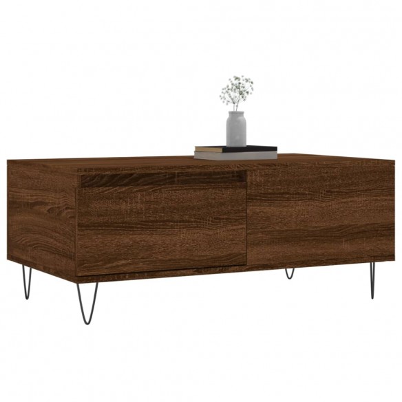 Table basse Chêne marron 90x50x36,5 cm Bois d'ingénierie