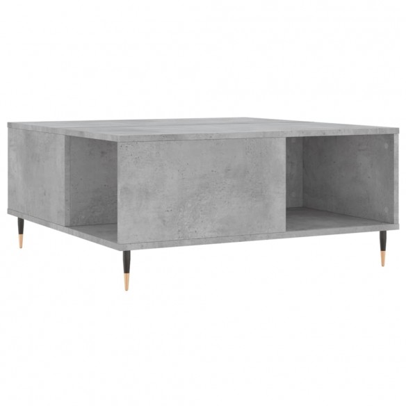 Table basse gris béton 80x80x36,5 cm bois d'ingénierie