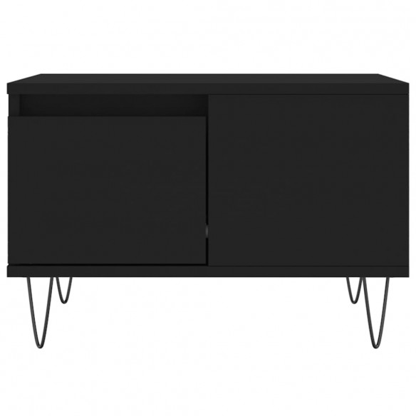 Table basse noir 55x55x36,5 cm bois d'ingénierie