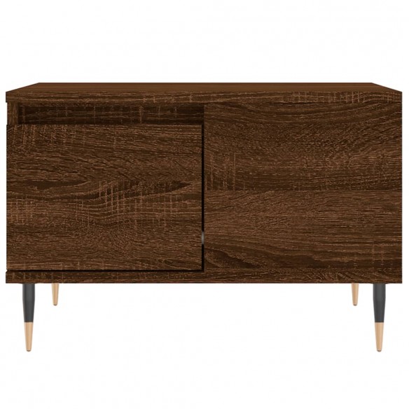 Table basse chêne marron 55x55x36,5 cm bois d'ingénierie